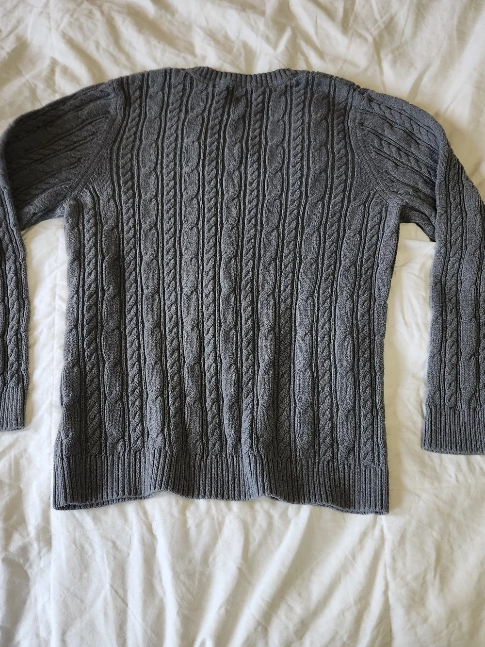 croft & barrow Charcoal Cable-Knit V-Neck Sweater